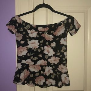 American Eagle Ribbed off the shoulder shirt